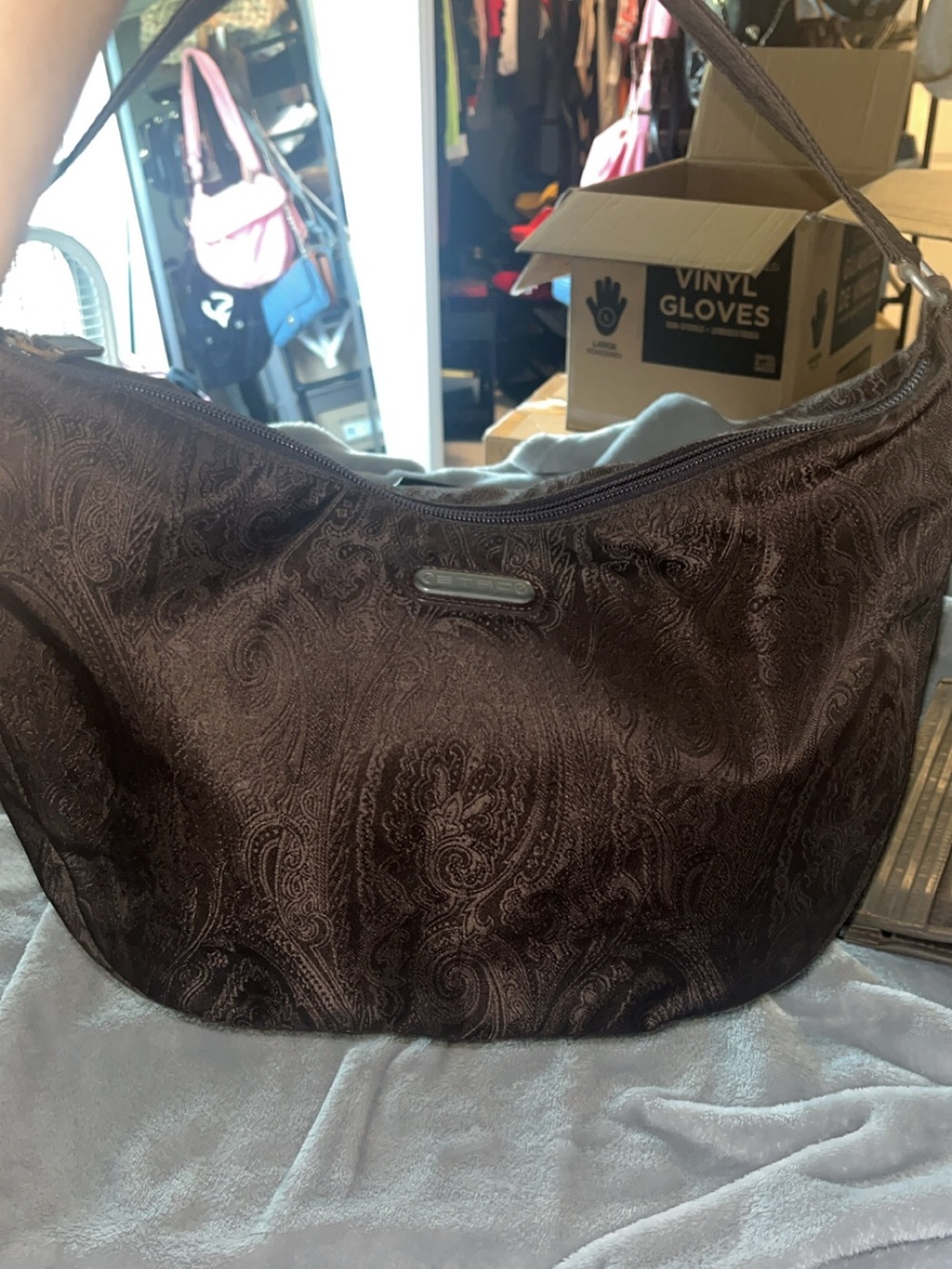 Vintage 90s Etro canvas & leather bag